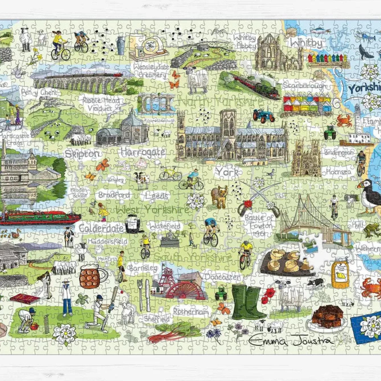 GB Jigsaws Ltd Yorkshire 1000 Piece Jigsaw Puzzle- Puzzles