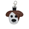 Zatchels Chestnut Cute Dog Leather Bag Charm- Key Chains|Bags