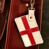 Zatchels England St. George's Flag Leather Bag Charm- Royal|Key Chains