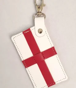 Zatchels England St. George's Flag Leather Bag Charm- Royal|Key Chains