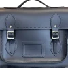 Zatchels Handmade Leather Classic Satchel - Navy Blue- Bags