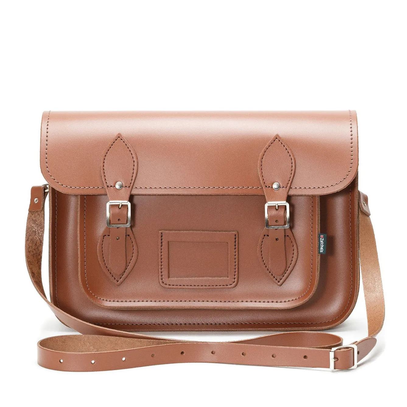 Zatchels Handmade Leather Classic Satchel - Chestnut- Bags