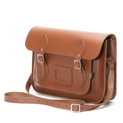 Zatchels Handmade Leather Classic Satchel - Chestnut- Bags