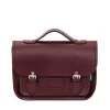 Zatchels Handmade Leather Midi Satchel - Marsala Red- Bags