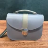 Zatchels Handmade Leather Olympia Bag - Lilac & Grey- Bags