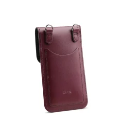 Zatchels Handmade Leather Phone Pouch - Marsala Red- Bags
