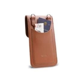 Zatchels Handmade Leather Phone Pouch - Chestnut Brown- Bags