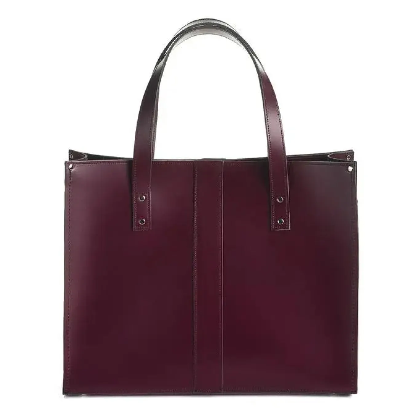 Zatchels Handmade Leather Shopper - Marsala Red- Bags