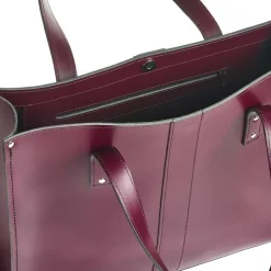 Zatchels Handmade Leather Shopper - Marsala Red- Bags