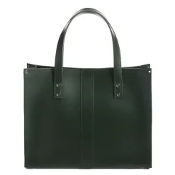 Zatchels Handmade Leather Shopper - Ivy Green- Bags