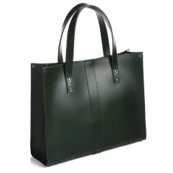 Zatchels Handmade Leather Shopper - Ivy Green- Bags