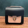 Zatchels Handmade Leather Sugarcube Plus - Navy & Blush- Bags