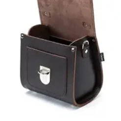 Zatchels Handmade Leather Sugarcube Dark Brown Small Handbag- Bags