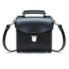 Zatchels Handmade Leather Sugarcube Plus Handbag - Black- Bags