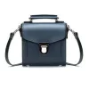 Zatchels Handmade Leather Sugarcube Plus Handbag - Navy- Bags