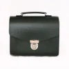 Zatchels Handmade Leather Sugarcube Grande Executive British Racing Green Handbag- Bags