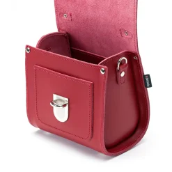 Zatchels Handmade Leather Sugarcube Plus Handbag - Red- Bags