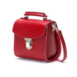 Zatchels Handmade Leather Sugarcube Plus Handbag - Red- Bags