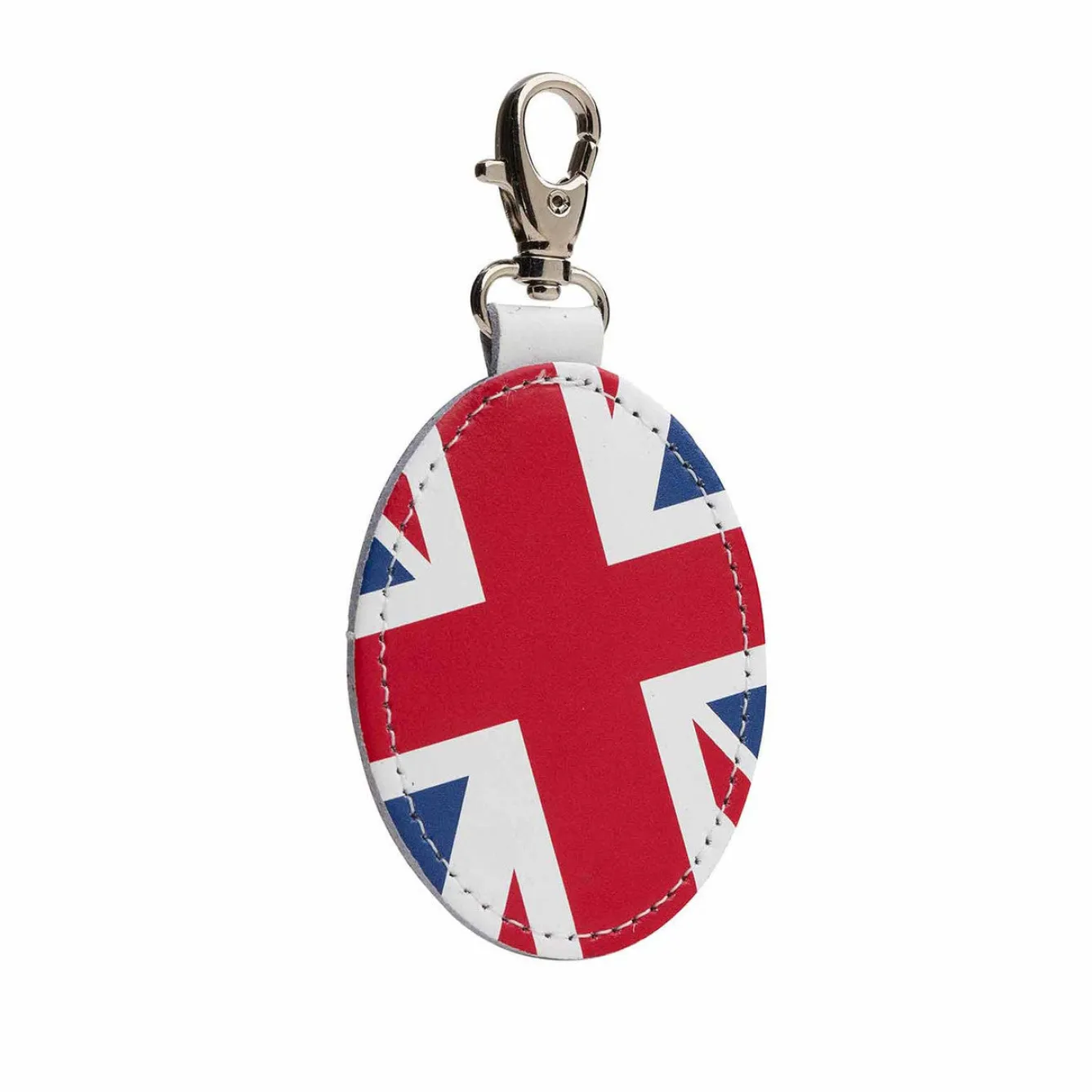 Zatchels Union Jack Oval Leather Bag Charm- Key Chains|Bags